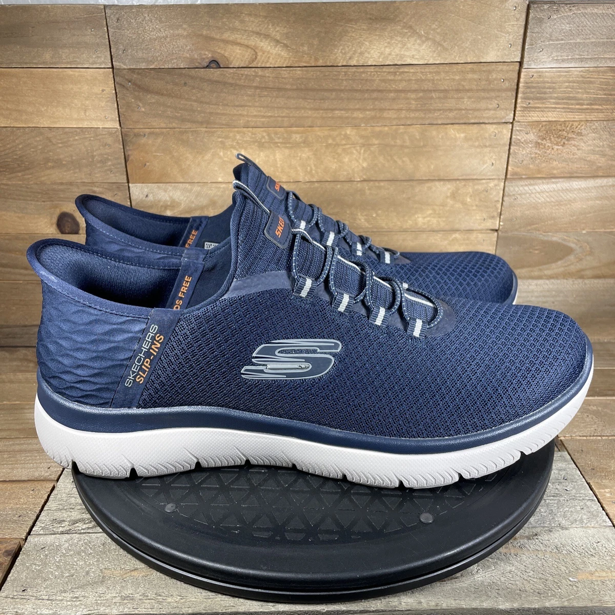 Skechers mens cheap blue shoes