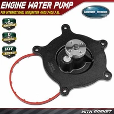 Engine Water Pump w/ Gasket for International Harvester 4300 4400 7300 7400 7.6L