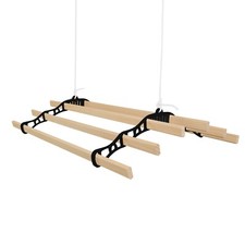 Image of Clothes Airer Ceiling Pulley 6 Lath Maid Victorian Laundry Dryer Rack Kitchen