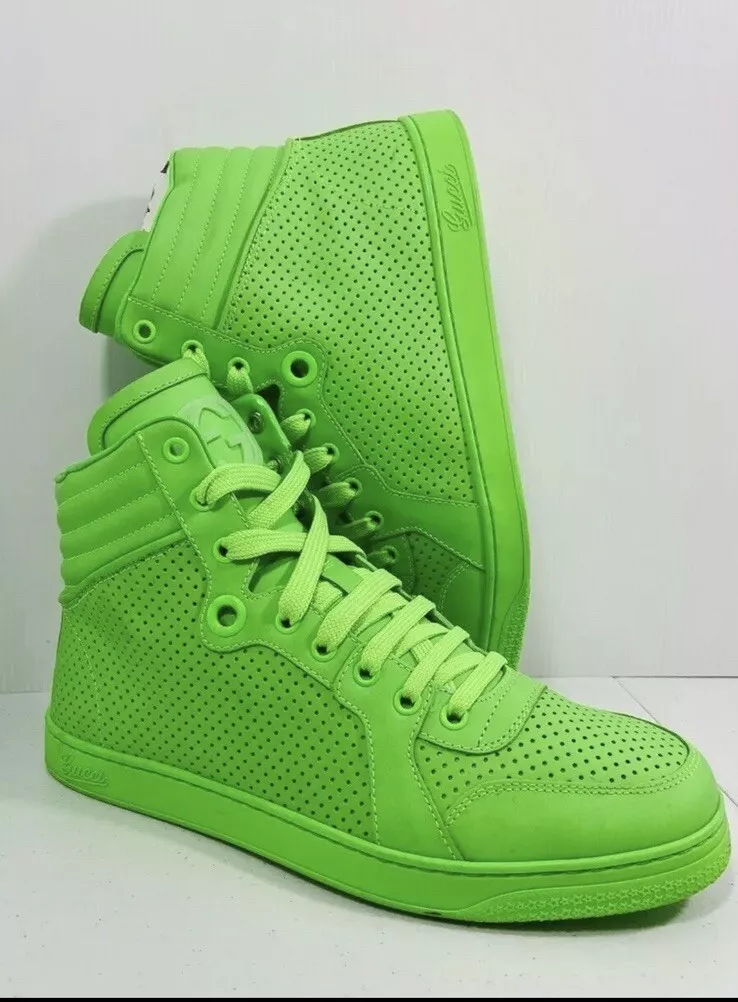 Baskets montantes GUCCI Coda Giallo Fluo Neón vert pointure 6,5