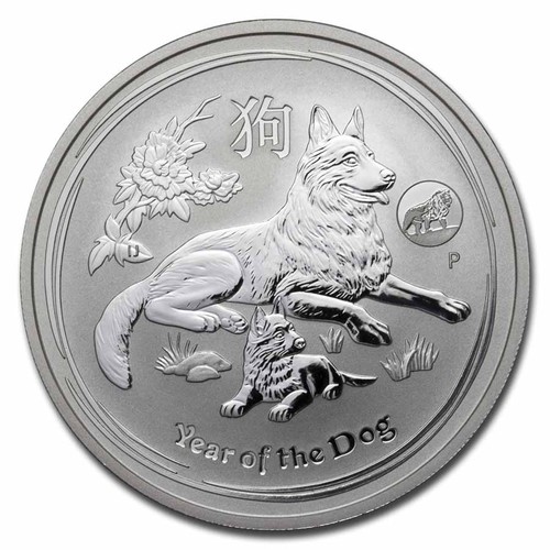 Australien 2018 1 oz Silber Lunar Dog BU (SII, Lion Privy) - Bild 1 von 2