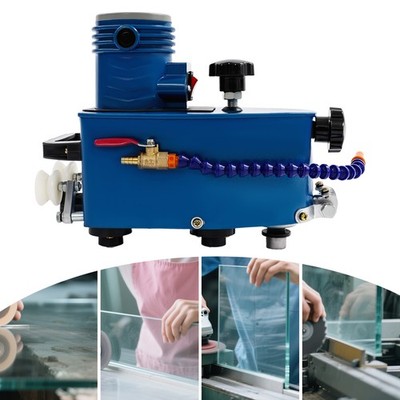 1100W Glass Edge Grinding Machine 110V US Plug 3 20mm Portable Electric Blue