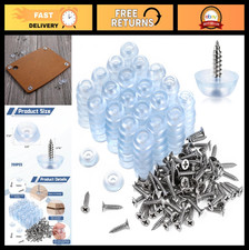 200-Pack Clear Rubber Feet for Cutting Boards  Furniture - Non-Slip Round Bumpe