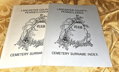 LOT of 2 - Lancaster County, Pennsylvania Cemetery Surname Index (1988 & 1992)