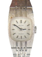 Avia Incabloc Ladies Vintage Swiss Made Stainless Steel Bracelet Wristwatch