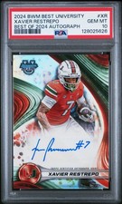 2024 Bowman Best University Best Of 2024 Autographs #XR Xavier Restrepo PSA 10