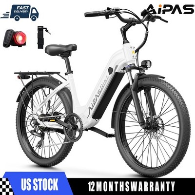 1100W Peak 24'' Fat Tire Electric Bike 48V 18Ah Urban Commuter Ebike Adult