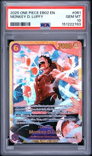 One Piece En Monkey D Luffy EB02-061 PSA 10 Gem Mint