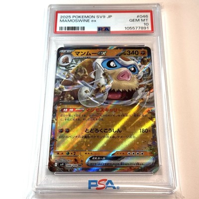 Psa 10 Mamoswine EX 046/100 Pokémon Card Japanese 2025 Battle