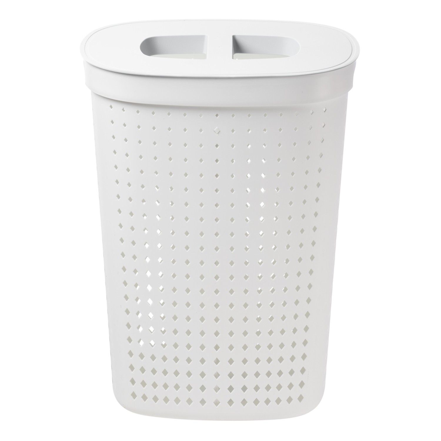 Panier a linge et rangement 61 L grand panier multifonction blanc gris bleu