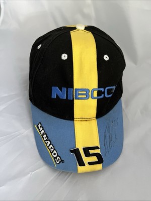 Paul Menards Racing No 15 Autographed Hat Cap NIBCO
