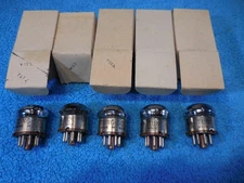 Tung-Sol Made  717A group of FIVE NOS NIB MATCHED tubes