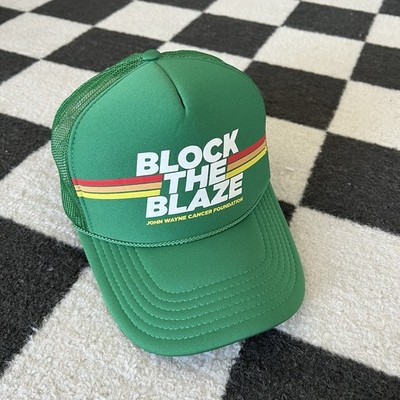 Block The Blaze Green Trucker Hat   John Wayne Cancer Foundation