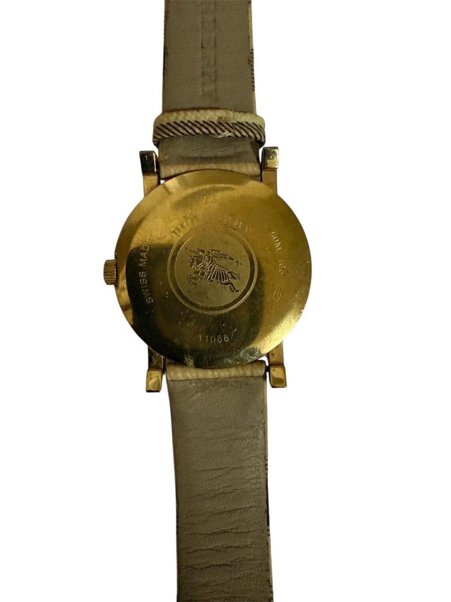 Burberry Heritage Gold Dial Leather Strap Watch For Women  display picture 2