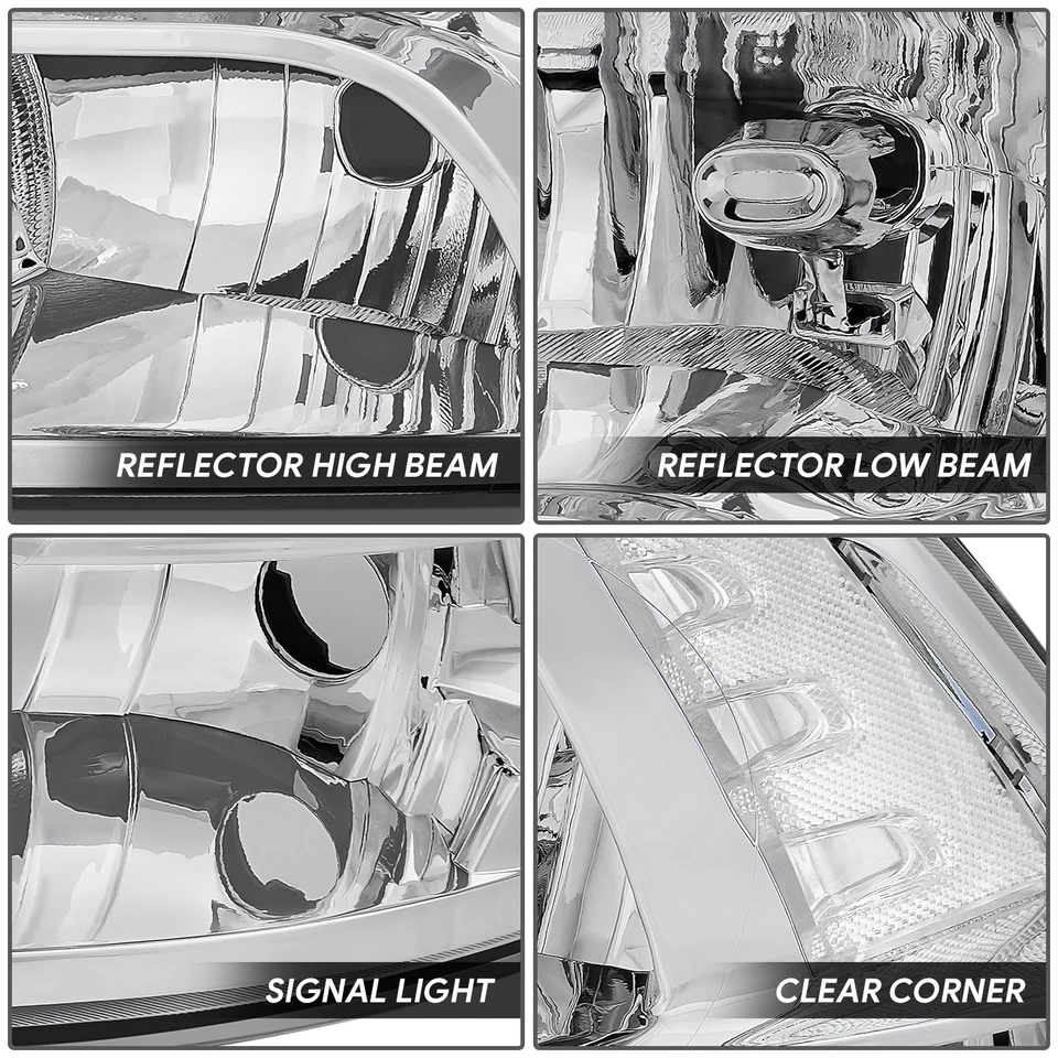 Faróis refletores transparentes carcaça cromada Dodge Ram 1500 2500 3500 2009-2012 - Imagem 3 de 4