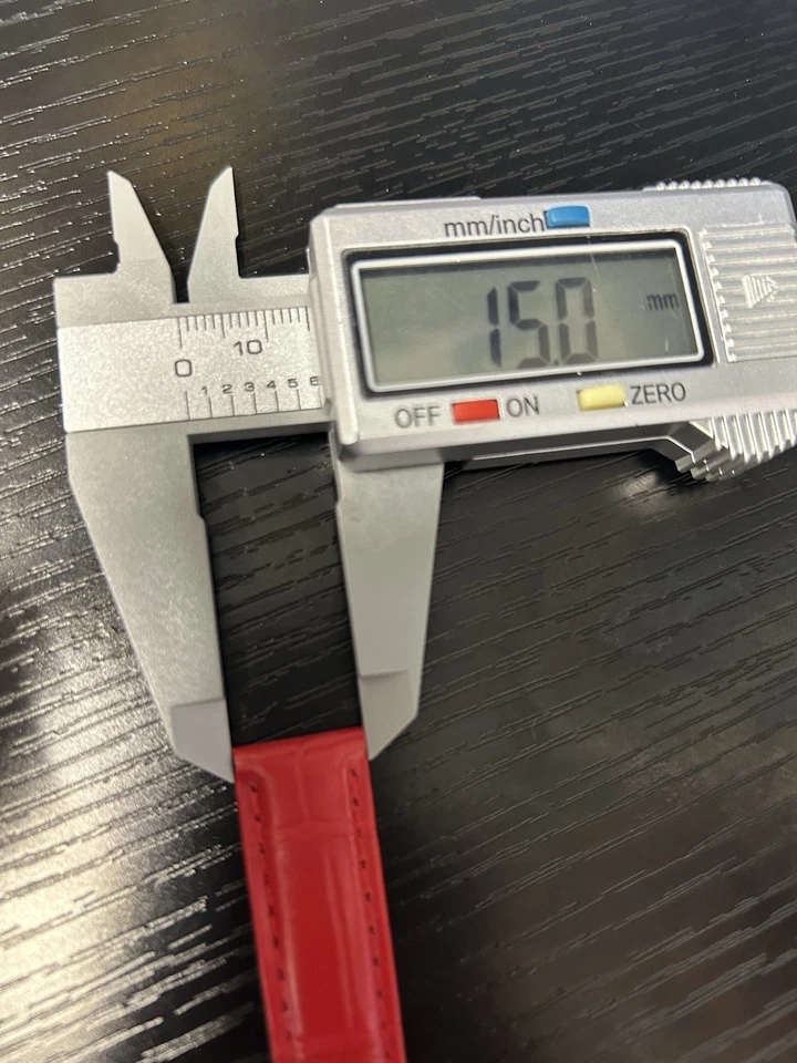 New Authentic Cartier 17.5-16mm Leather Red Strap - Image 3 of 4