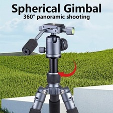20Inch Tabletop Mini Tripod 5Sections with 360 Degree Rotation Head Aluminum