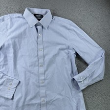 Bonobos Dress Shirt Mens 16.5/35 Tailored Slim Fit Button Up Plaid Preppy Career