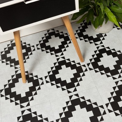 D-c-fix Self Adhesive Floor Tiles Ethnic Style Patterned 11 Pack 30,5 Cm X 30,5 Cm - Peel And Stick Vinyl Stickers For Bathroom & Kitchen