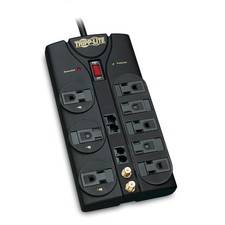 8-Outlet Telco Coax Ethernet 3240J Surge Protector Power Strip, Child Covers