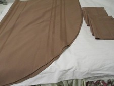 cocoa brown poly blend oblong tablecloth 6 napkins