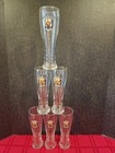 German Franziskaner Weissbier 0.5 L Das Frische An Bayern 6 Beer Pilsner Glasses — photo 2
