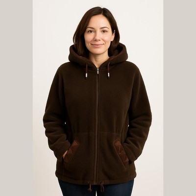 Vintage 90s IZZI Outerwear Brown Teddy Bear Shearling Warm Winter Coat L