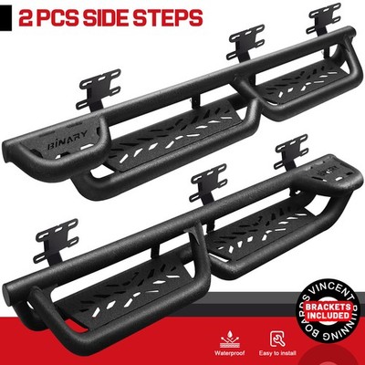 3 Tube Running Boards FOR 19-26 Dodge Ram 1500 Crew Cab New Body Drop Down Step