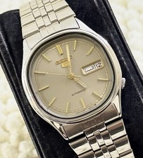 Vintage Seiko 5 Automatic Day-Date Silver Dial Watch 17 Jewels Japan Made 6309
