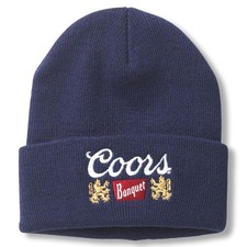 Coors Beer Unisex Cuffed Beanie Warm Headwear, Cuffed Knit Collection, Navy ...