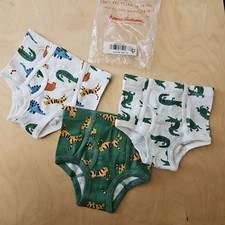 NWT HANNA ANDERSSON ORGANIC COTTON ANIMAL PRINTS BRIEFS UNDERS 3 PACK XS 18M-3