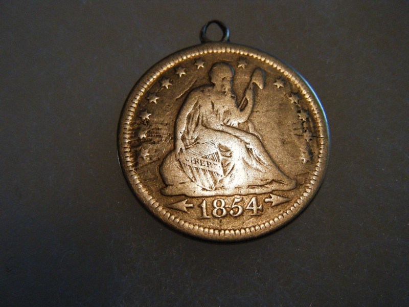 1854 Seated Liberty Quarter Love Token Lot # 5