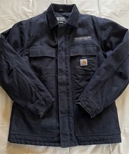 Carhartt C0003 DNY Quilted Lined Jacket Mens M Blue Work Barn Coat Hamilton Air.