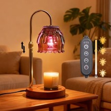 Candle Warmer Lamp with Timer and Dimmer 4-Level Dimmable Light Flower Purple