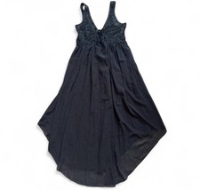 Vtg Dentelle Lacey Black Slip Dress Nightgown Sz Small Women  s