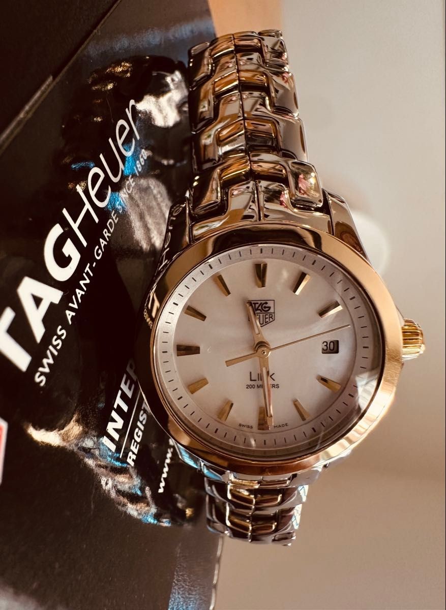 TAG HEUER Link WJF1352 BB0581 Gold Stainless Steel Quartz Watch