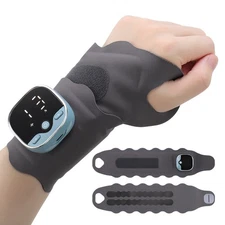 Electric Heated EMS Vibration Wrist Hand Massage Brace Carpal Tunnel Pain Relief