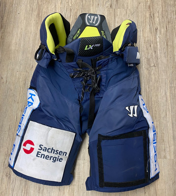 LAUSITZER FÜCHSE Warrior LX Pro Eishockeyhose blau VELCRO Größe L