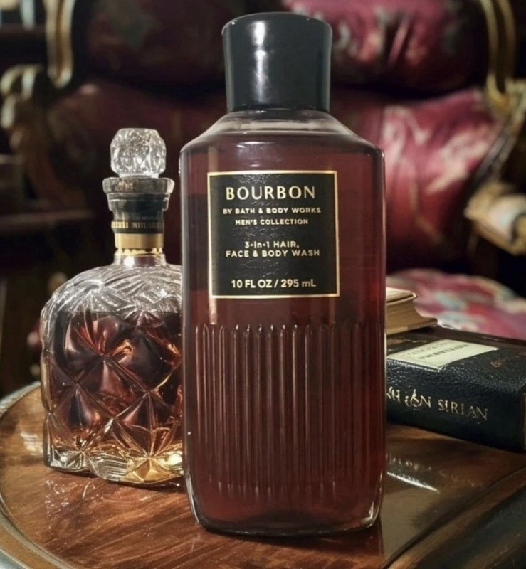Bath & Body Works Men's Shop Bourbon 3-in-1 Hair Face Body Wash 10 fl oz