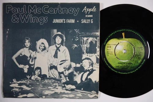 BEATLES / PAUL McCARTNEY & WINGS Junior's Farm SUPERB COND Sweden 45 swedish