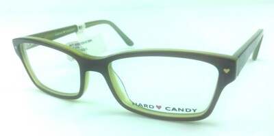 Hard Candy Women's Eyeglass Brown Green HC05 Frames 