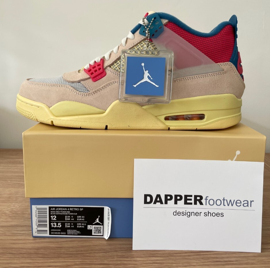 Air Jordan 4 Retro, Size 11 UK, Union Guava Ice Trainers DC9533