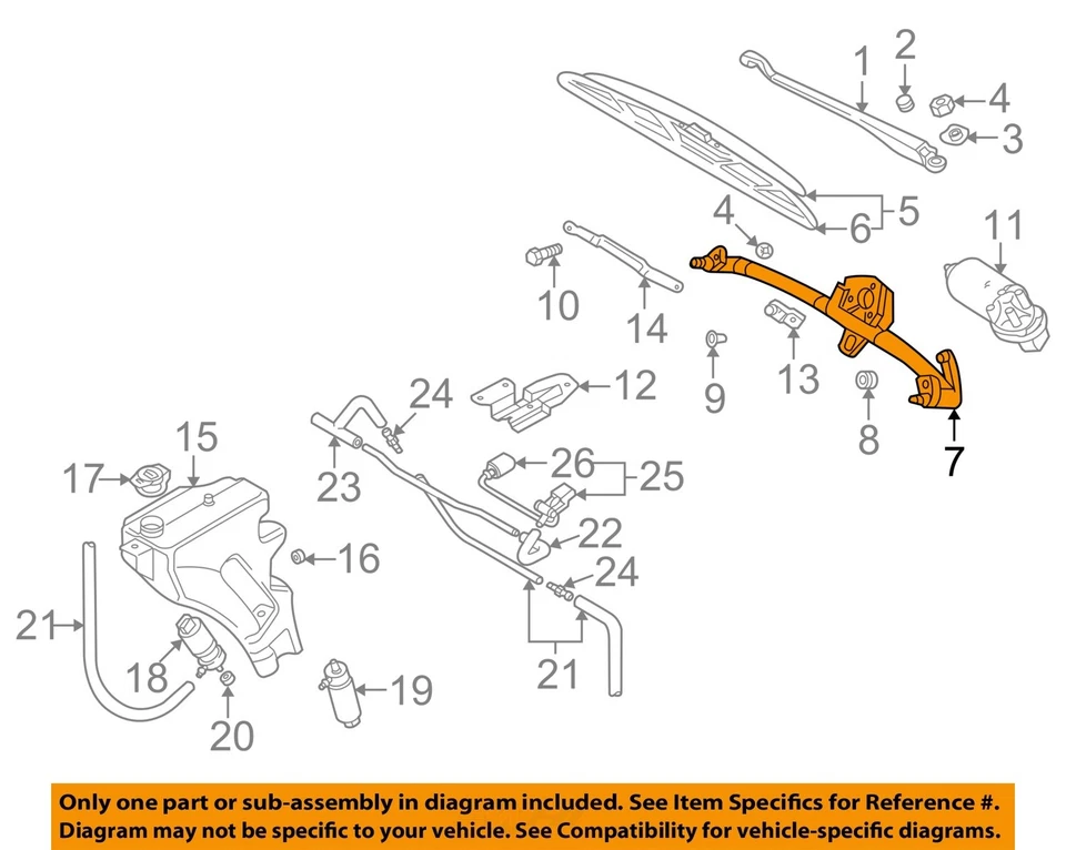 Enlace limpiaparabrisas usado se adapta a: Audi TT grado A 2004 Foto 3 de 4