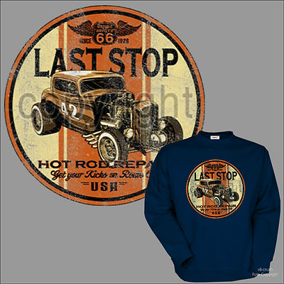 Hotrod Sweatshirt traditional Oldtimer Rockabilly AutoService Oldschool *1213 ny
