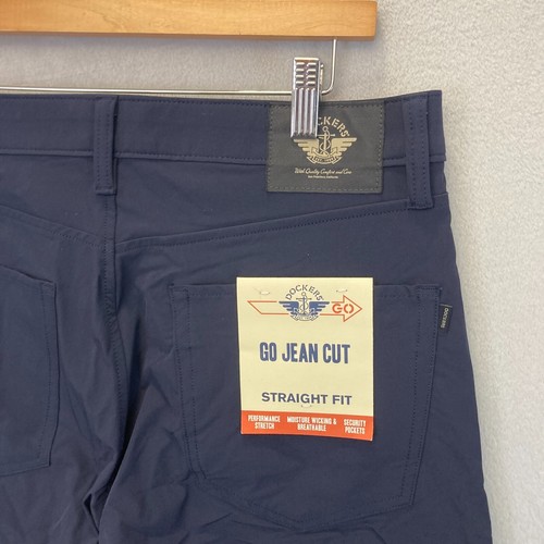Dockers Mens Go Jean Cut Chino Pants 32x30 Blue Straight Fit Performance Stretch - Picture 11 of 18