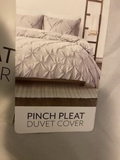 3 Piece Duvet Cover Pintuck Pinch Pleat Design Soft Luxurious All Season Set