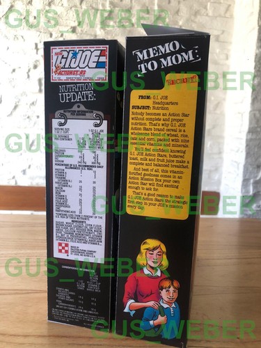 GI-Joe Action Stars RALSTON Cereal box X2 QUICK KICJ & FLINT REPRO - Picture 3 of 3