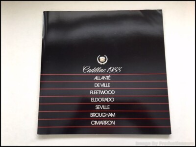 1987 Cadillac Brochure Allante Fleetwood DeVille Eldorado