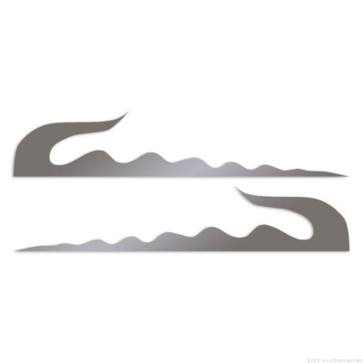 Pinstripe Set Pair Waves - Decal Sticker - Multiple Colors & Sizes - ebn7447