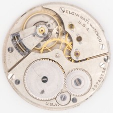 Elgin Grade 290 Model 6 16-Size 7-Jewel Antique Pocket Watch Movement, Runs